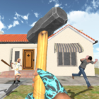 Granny Kick Neighbor: gun shooting game